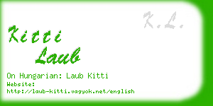 kitti laub business card